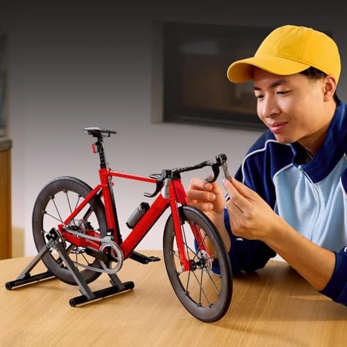 LEGO Icons Road Bike - DIY Model Kit for Adults - Incl. Rubber Tyres Derailleurs & Rear-Wheel Stand for Desk Decor - Sports Gift Idea for Cycling Fan