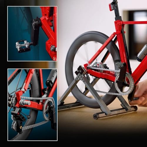 LEGO Icons Road Bike - DIY Model Kit for Adults - Incl. Rubber Tyres Derailleurs & Rear-Wheel Stand for Desk Decor - Sports Gift Idea for Cycling Fan