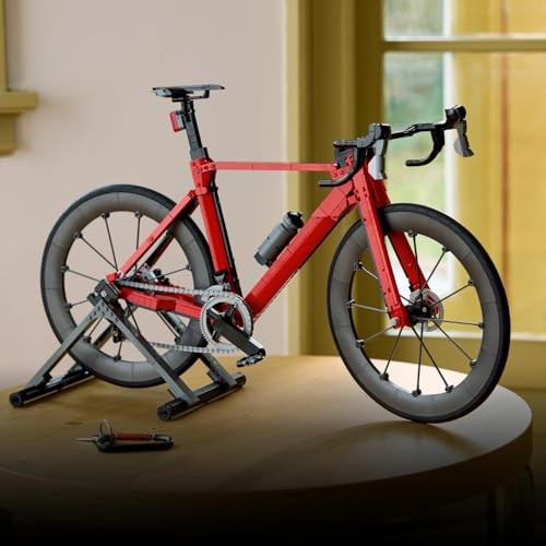 LEGO Icons Road Bike - DIY Model Kit for Adults - Incl. Rubber Tyres Derailleurs & Rear-Wheel Stand for Desk Decor - Sports Gift Idea for Cycling Fan