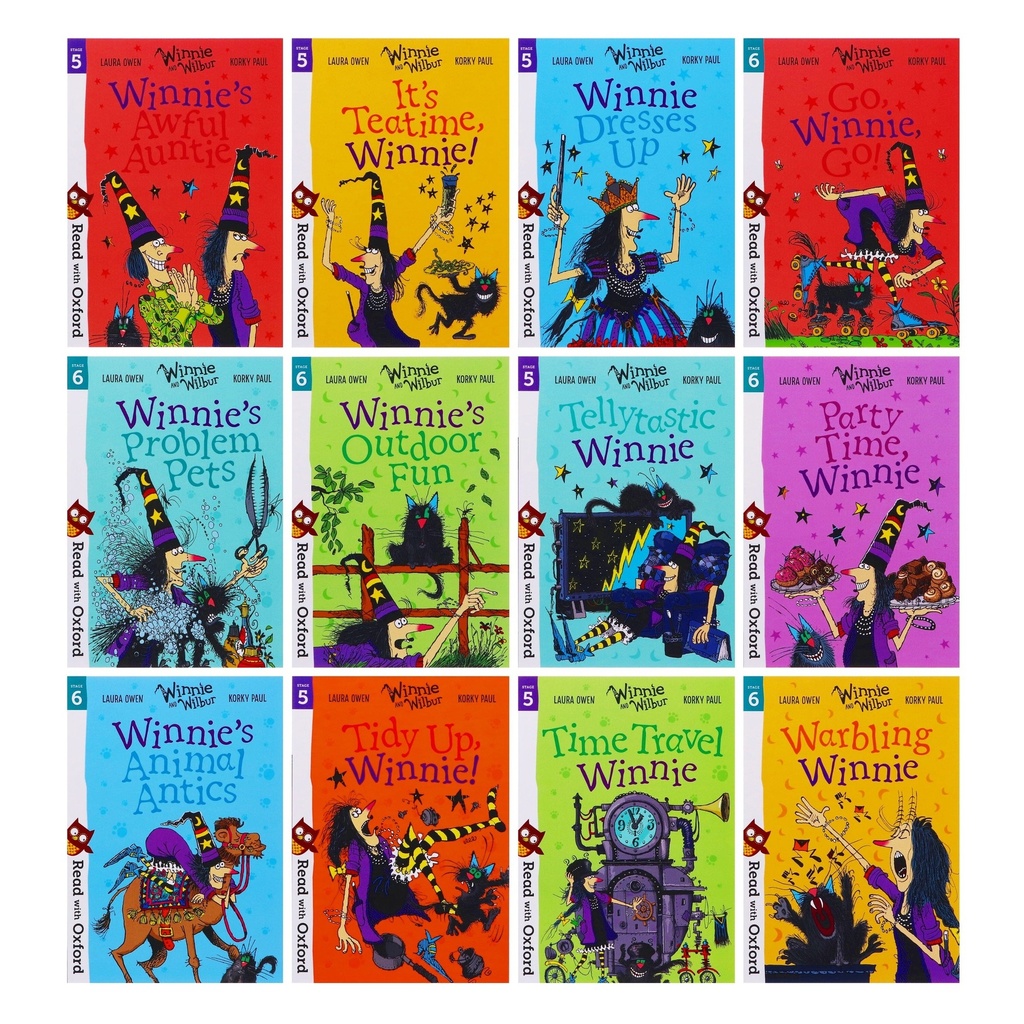 Read with Oxford: Winnie and Wilbur (Stage 5 & 6): 12 Books Collection Set by Laura Owen - Ages 5-6 - Paperback