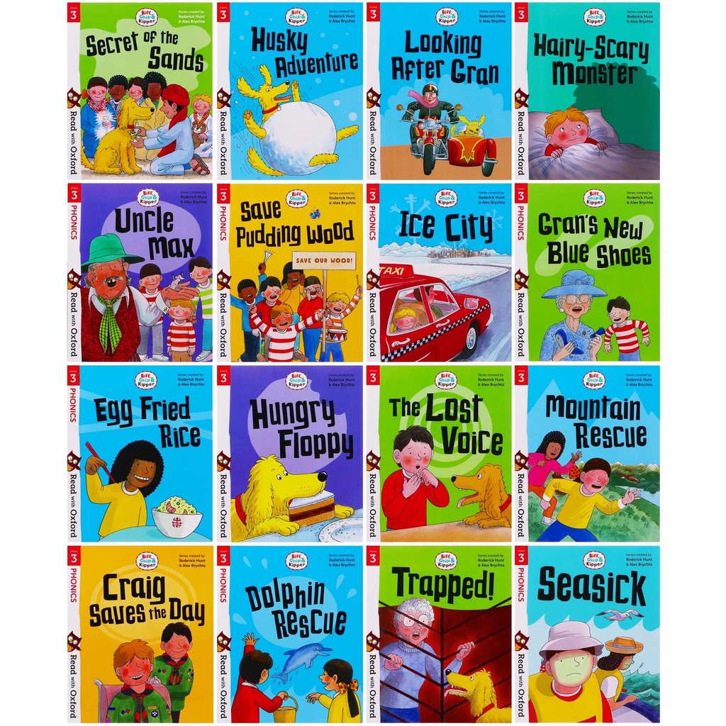Biff  Chip and Kipper: Stage 3 16 Books Set by Roderick Hunt - Age 5+ - Paperback