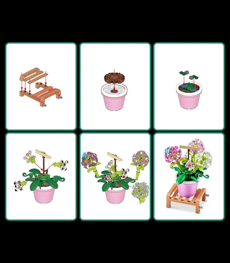 MAX Build More Garden Capsule - Potted Plants: Educational Blocks for Creativity & Fine Motor Skills, 150 Pieces