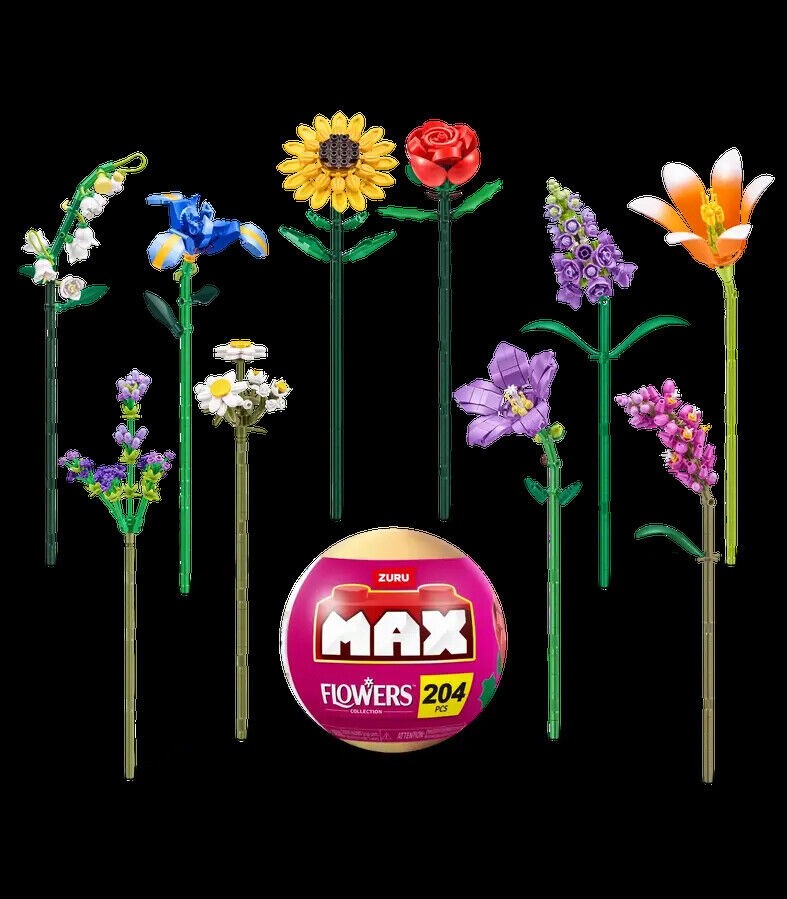 Zuru MAX Build More Premium Flowers Building Bricks Collection
