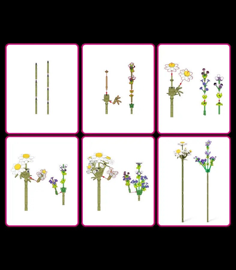 Zuru MAX Build More Premium Flowers Building Bricks Collection