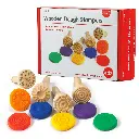 DOUGH STAMP SET WOOD 4PC