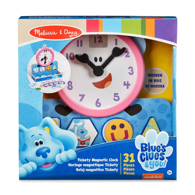 Blues Clues Tickety-Tock Wooden Magnetic Clock