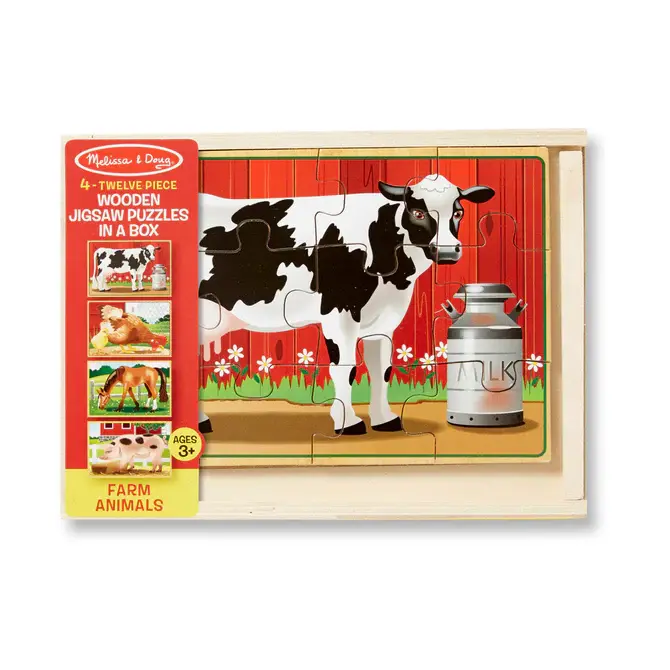 FARM ANIMAL PUZZLES IN A BOX