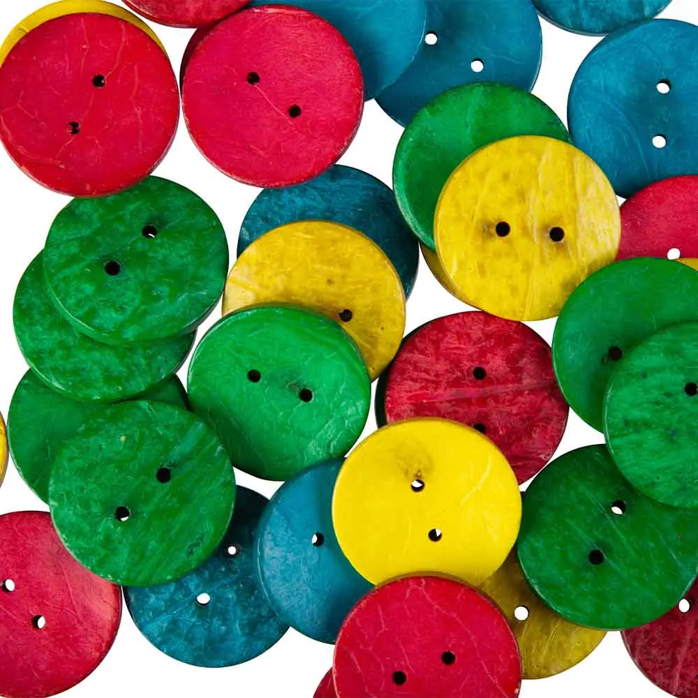 ANTHONY PETERS - COCONUT SHELL BUTTONS - COLOURED