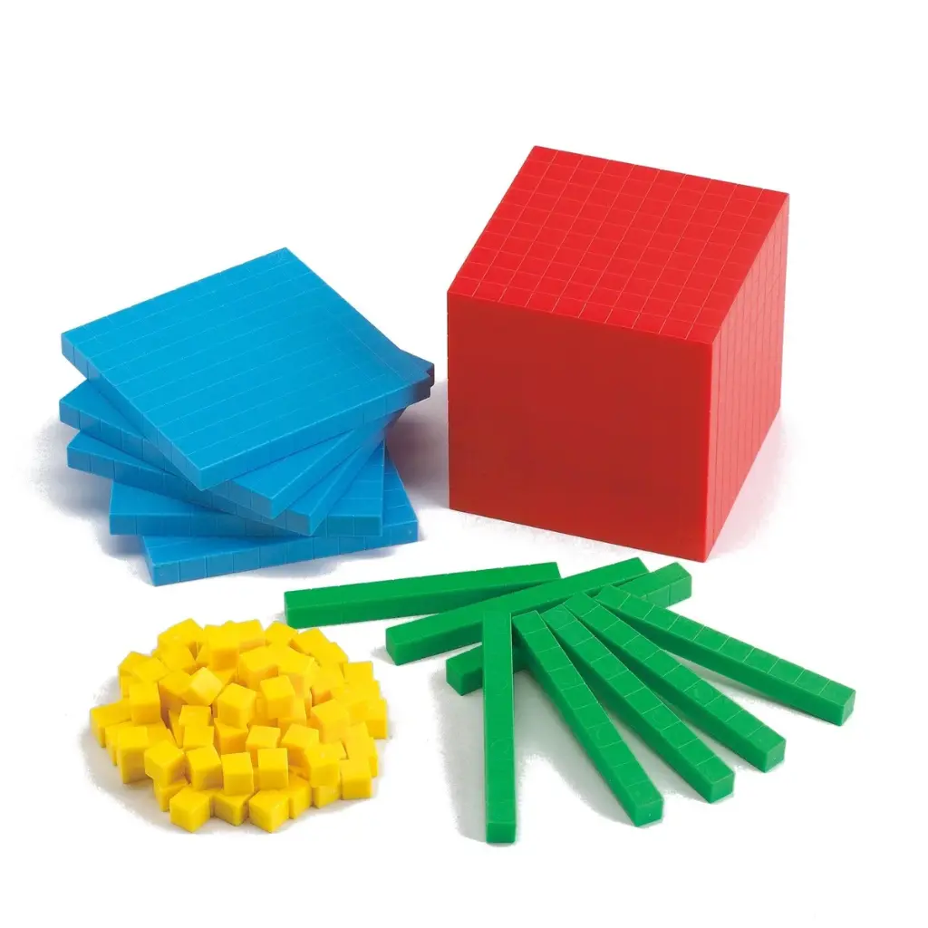 EDX EDUCATION – BASE TEN – PLASTIC SET OF 4 COLOUR – 121PCS BOX