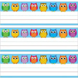 COLORFUL OWLS NAMEPLATE