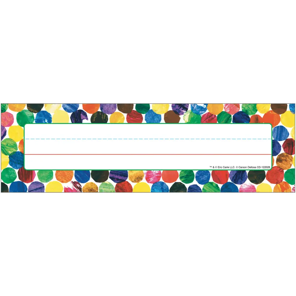 ERIC CARLE DOTS NAMEPLATE