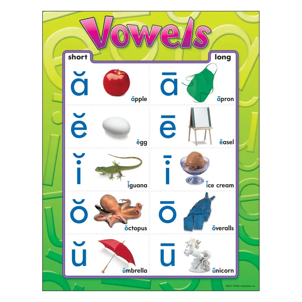 LEARNING CHART: VOWELS