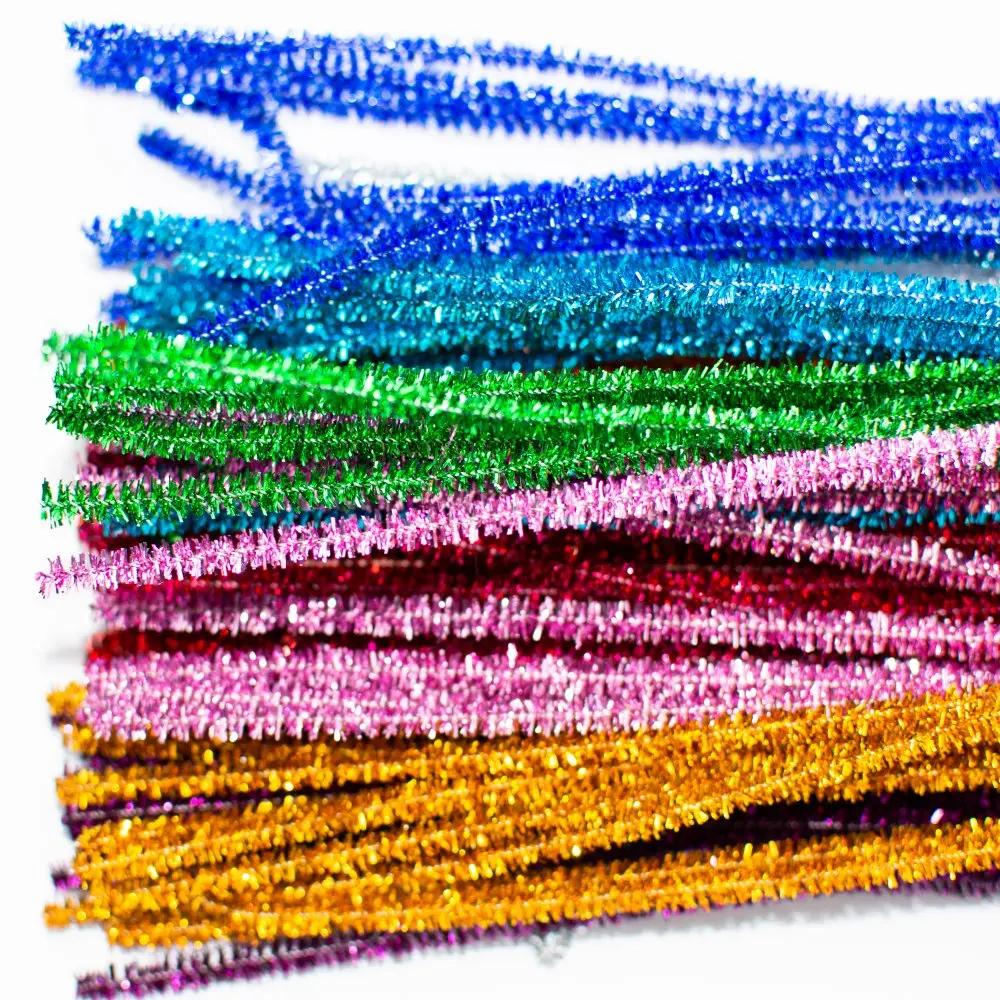METALLIC CHENILLE STEMS ASS 100PCS