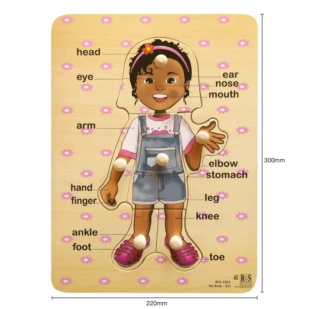 6PC PEG PUZZLE GIRL