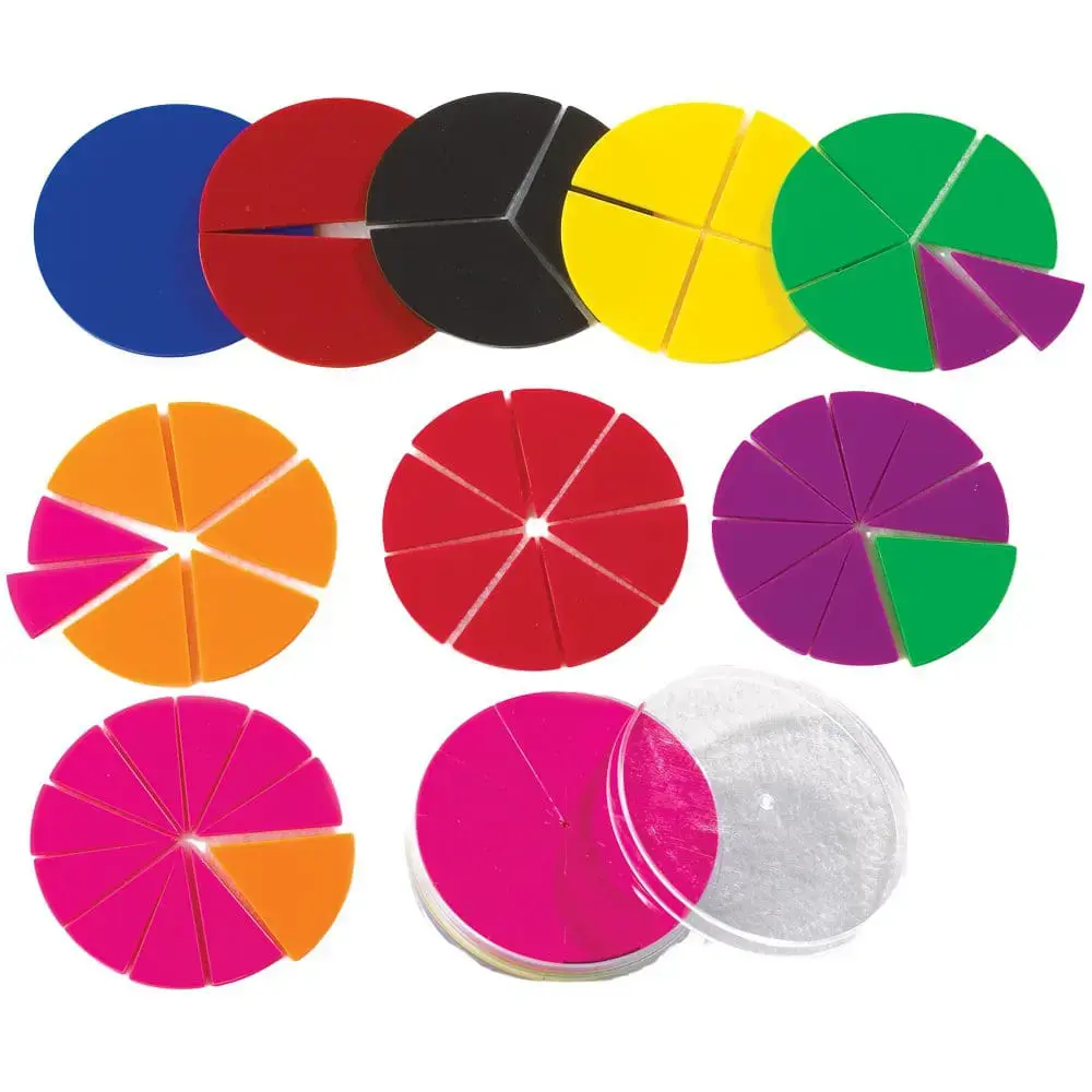 FRACTION CIRCLE 51PC UNPRINTED