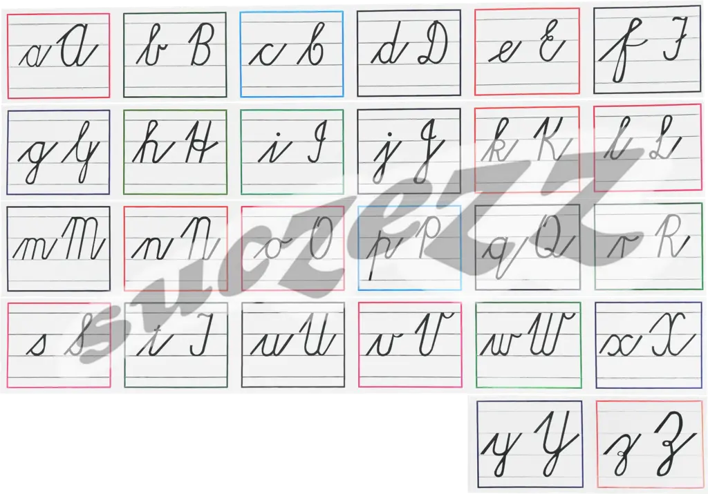 FRIEZE POSTERS - CURSIVE WRITING