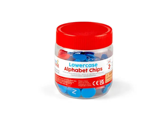 LOWERCASE ALPHABET CHIPS, SET OF 6