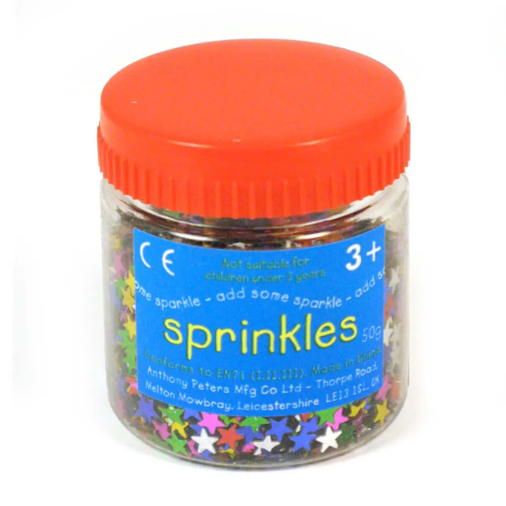 ANTHONY PETERS - STAR SPRINKLES 50G TUBS ASSORTED