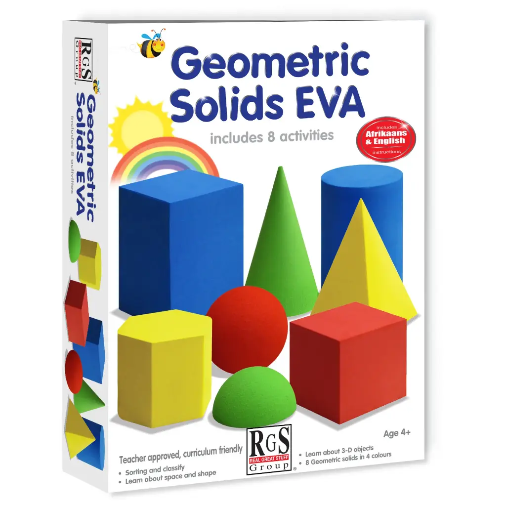 GEOMETRIC SOLID SHAPES - EVA PACK OF 8