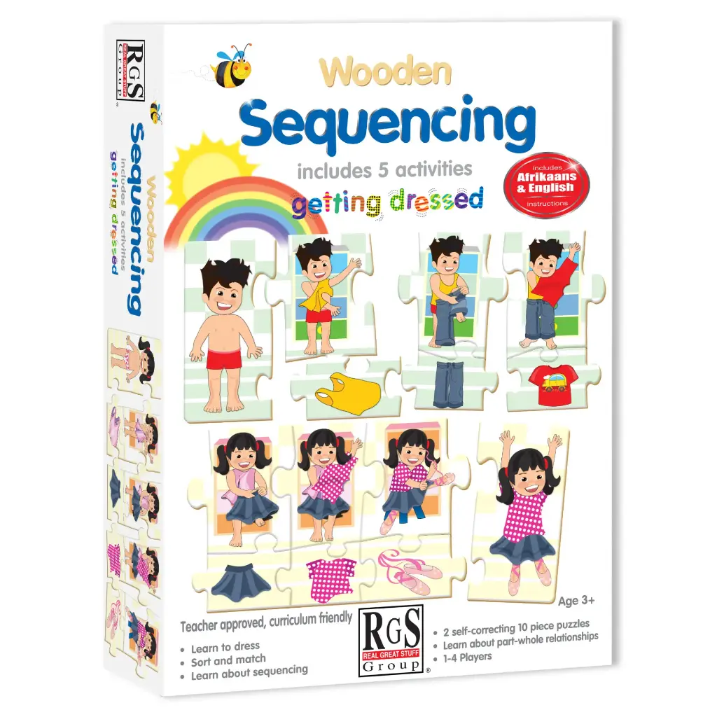 WOODEN PUZZLE - GETTING DRESSED (2 SETS OF 10PC PUZZLES)