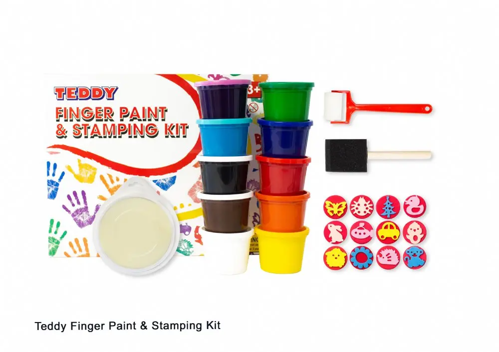 FINGER PAINT AND STAMPING KIT