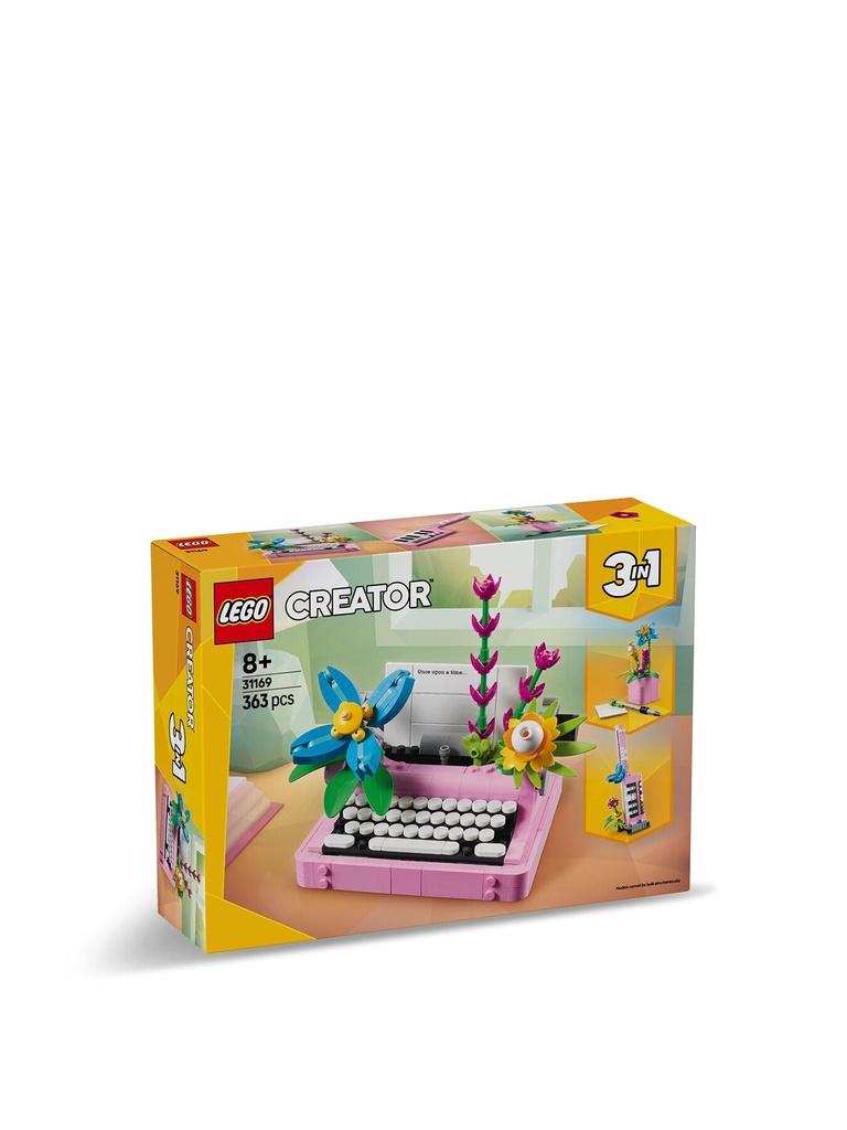 Typewriter with Flowers