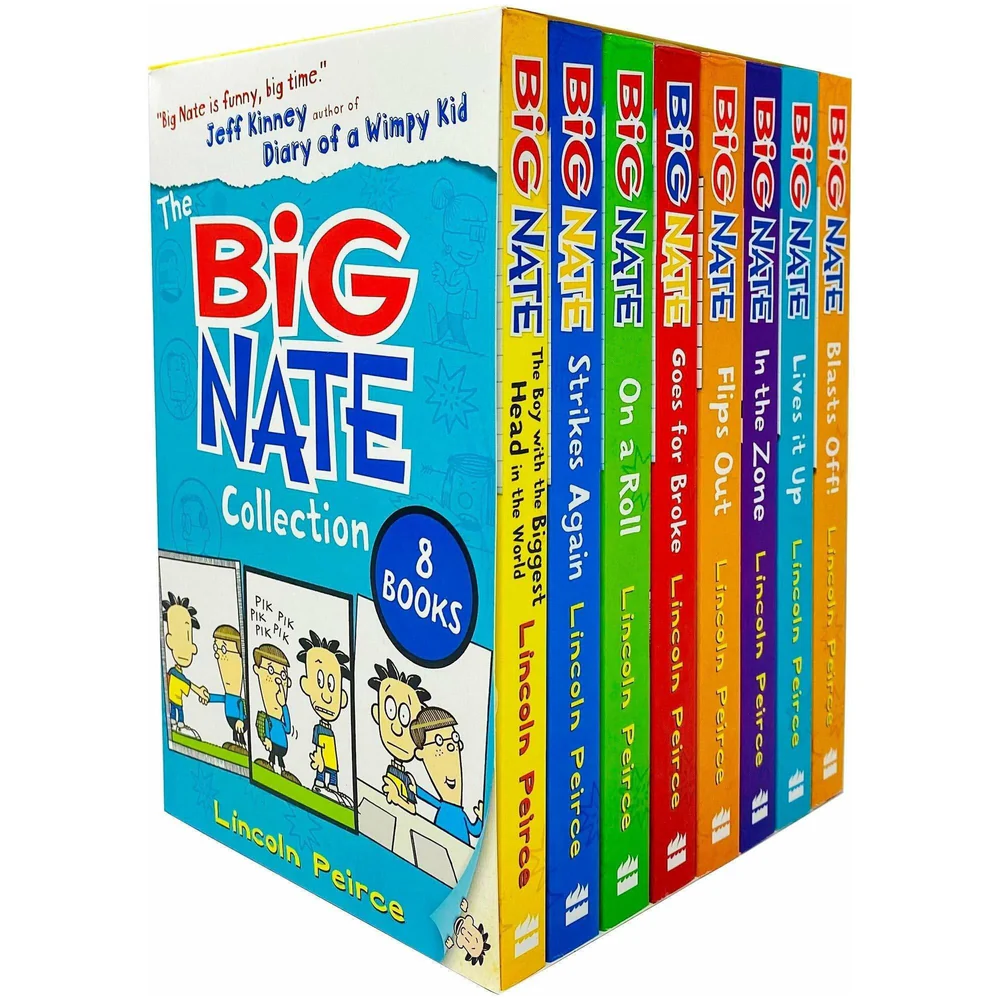 BIG NATE 8 BOOKS COLLECTION SET BY JEFF KINNEY, LINCOLN PEIRCE