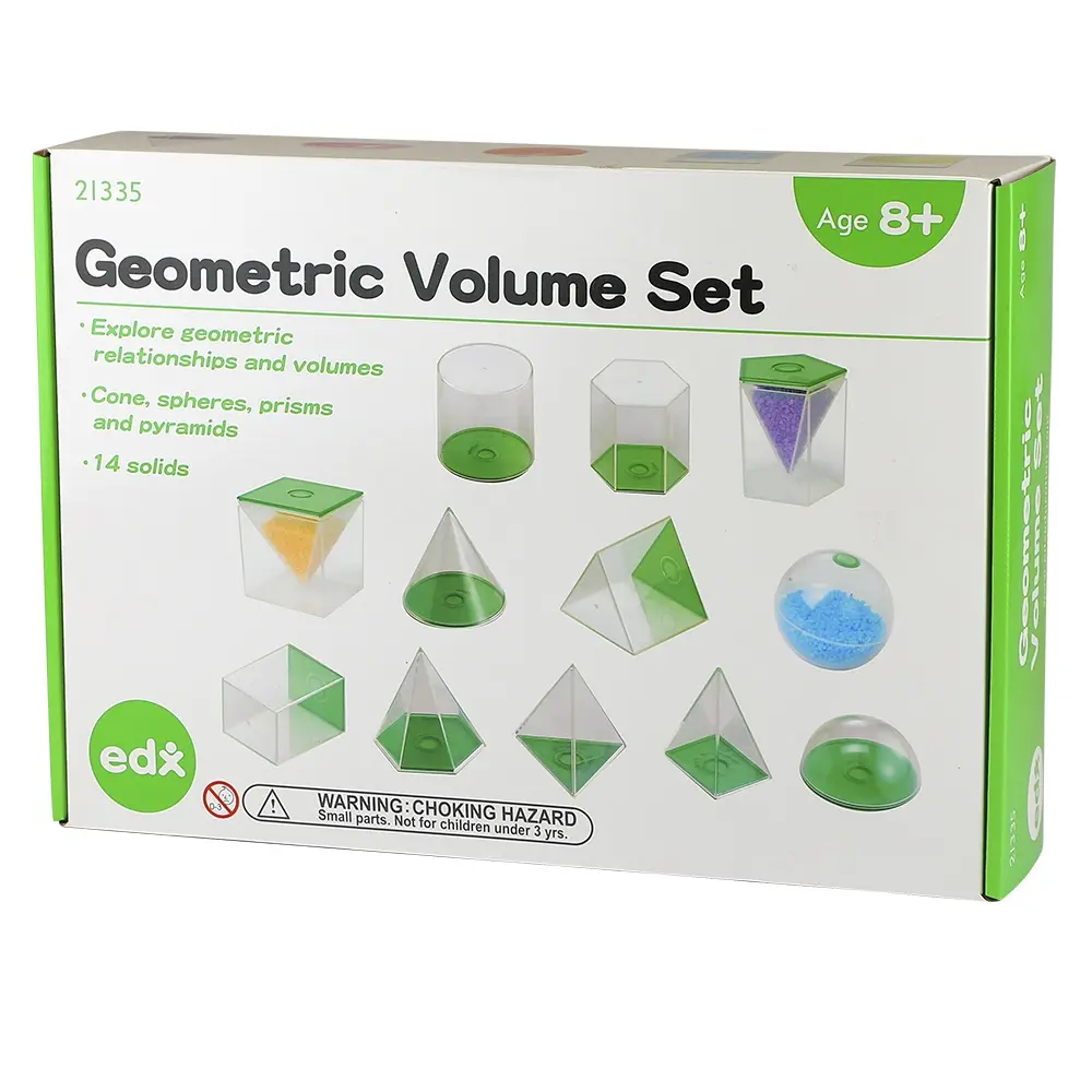 EDX EDUCATION- GEOMETRIC VOLUME SET 8CM 14PCS