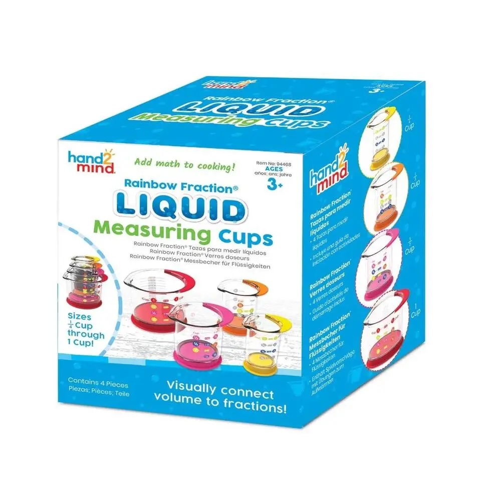 Hand2Mind – Rainbow Fraction® Liquid Measuring Cups