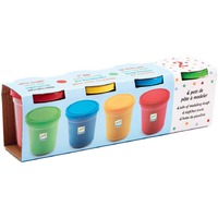 4 Tubs Basic Colours Play Dough