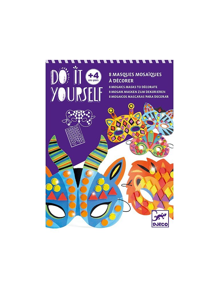 Jungle Animals DIY Mosaic Masks