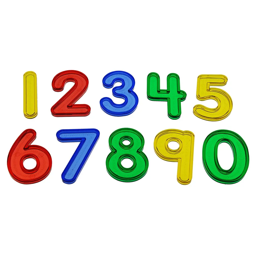Translucent Number Shapes – 0-9 – 30pcs 