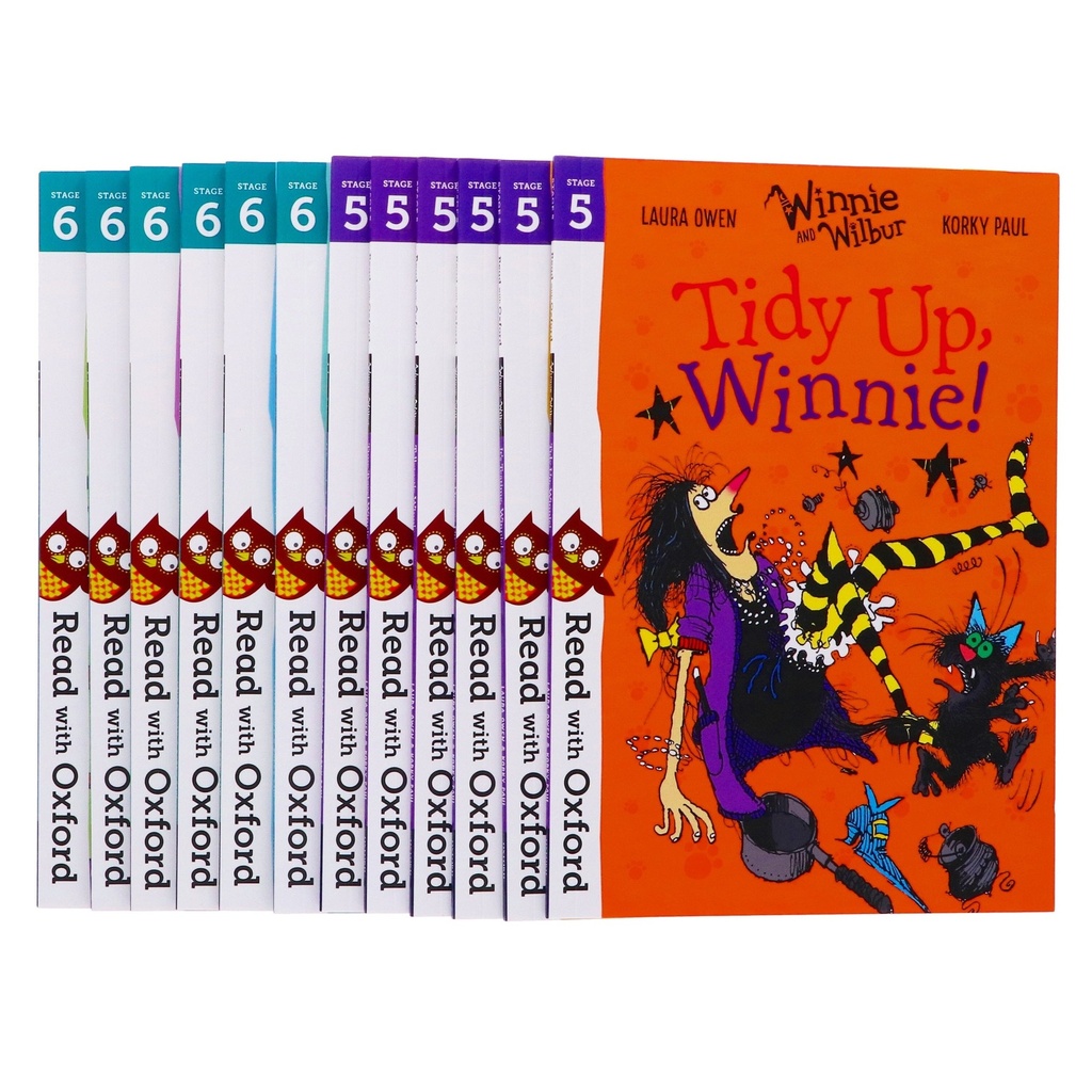 Read with Oxford: Winnie and Wilbur (Stage 5 & 6): 12 Books Collection Set by Laura Owen - Ages 5-6 - Paperback