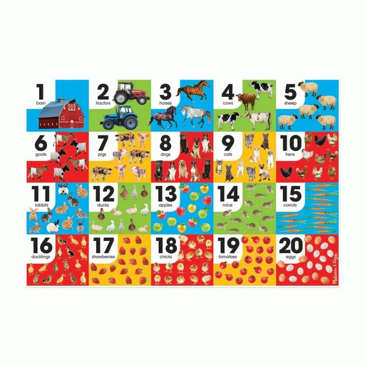 [ATF/31002] Farm Number Floor Puzzle (24 pc)