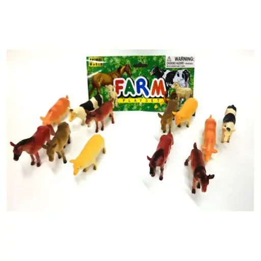 [EDU/560a] FARM ANIMALS 12 PER BAG (#4)
