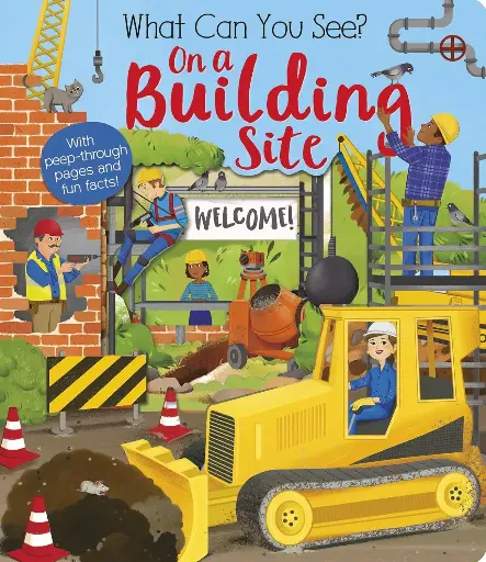 [B4P/SNW8055/03] PEEP INSIDE WHAT CAN YOU SEE - ON A BUILDING SITE 