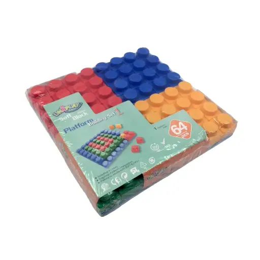[GRE/GBL-DEL-UB011] JUMBO SOFT BLOCKS - PLATFORM & BLOCKS – 64pcs 