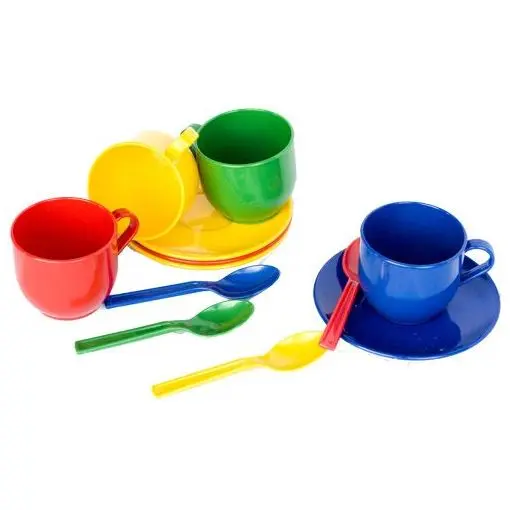 [STT/FP-KF-010] Cups Saucers & Teaspoons (4pc)