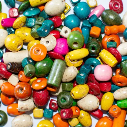 [STT/AC-BC-039] Beads Wooden - Assorted Beads - Coloured