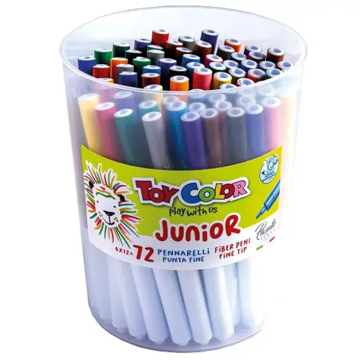 [GRE/TC032] Toy Color – Junior Fibre Markers, 2.8 mm Fine Tip, Jar of 24