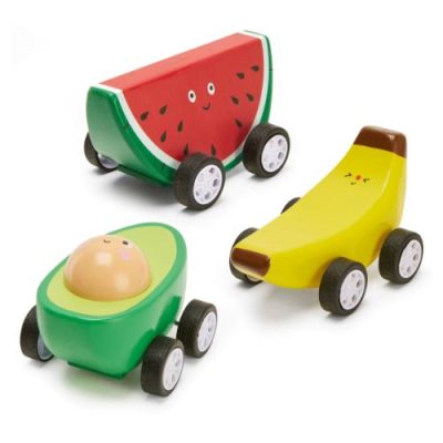 [719306] Kikkerland Fruit-Fun Pullback Cars