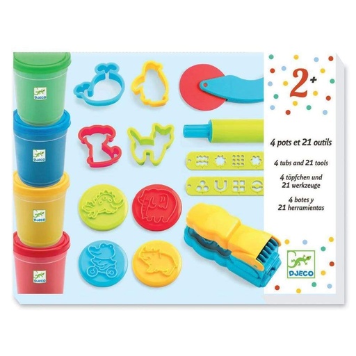 [DJ09026] 4 Tubs Sweet Colours Play Dough