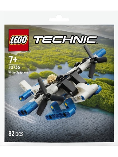 [30736] Technic White Seaplane Paper Bag
