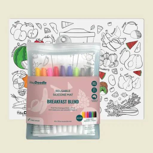 [HDPM008] Breakfast Blend Classic Colouring & Doodle Mat