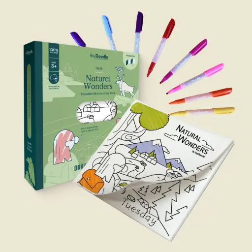 [HDTM002] Natural Wonders Tales - Reusable Colouring Book