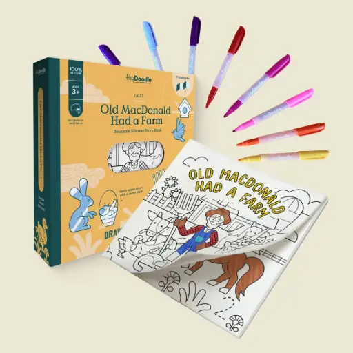 [HDTM001] Old MacDonald Had a Farm Tales - Reusable Colouring Book