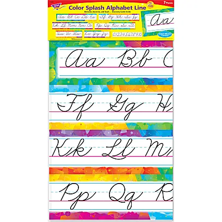 [TRE/T8053] COLOR SPLASH ALPHABET LINE CURSIVE - ZB