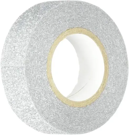[DAL/DL0679] GLITTER TAPE SILVER 25MM 3M
