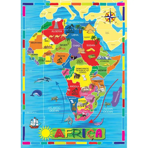 [RGS/RGSW1652] MAP OF AFRICA 36PC