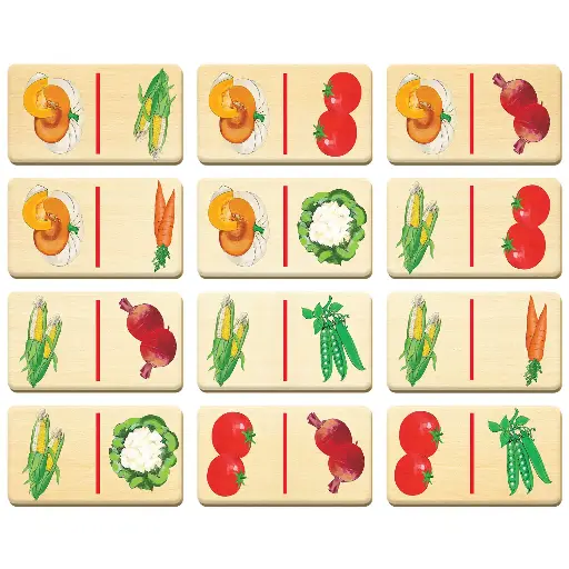 [RGS5148H] WOODEN - VEGETABLE DOMINOES